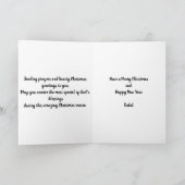 Carte de voeux de Noël pliée Madonna et Child (Intérieur)