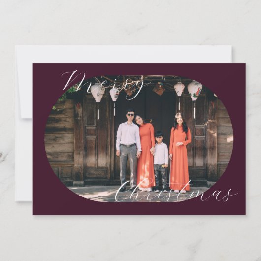 Carte de vœux de Noël Plum Merry (Devant)