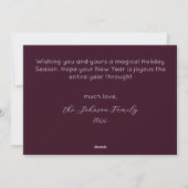 Carte de vœux de Noël Plum Merry (Dos)