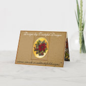 Carte de voeux de Noël Poinsettia (Dos)