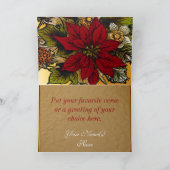 Carte de voeux de Noël Poinsettia (Intérieur)
