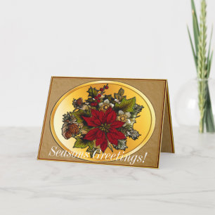 Carte de voeux de Noël Poinsettia