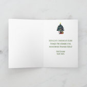 Carte de voeux de Noël polonaise Girl Elf Tree (Intérieur)