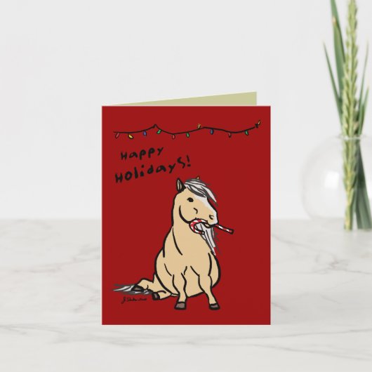 Carte de voeux de Noël Pony Holiday (Devant)