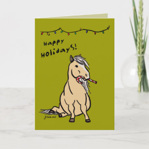 Carte de voeux de Noël Pony Holiday