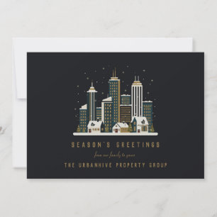Carte de vœux de Noël pour agence immobilière