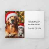 Carte de voeux de Noël pour animaux de compagnie (Intérieur)