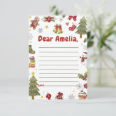 Carte de vœux de Noël pour anniversaire en capsule (Debout devant)