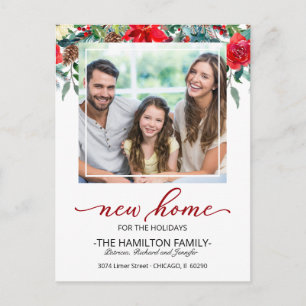 Carte de vœux de Noël pour annonce de déménagement