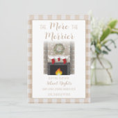 Carte de vœux de Noël pour annonce de grossesse mi (Debout devant)