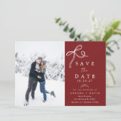 Carte de vœux de Noël pour annoncer une date (Debout devant)