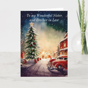 Carte de vœux de Noël pour belle-sœur et beau-frèr