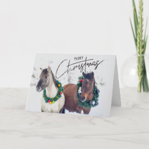 Carte de vœux de Noël pour cheval