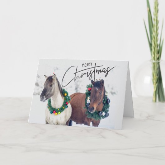 Carte de vœux de Noël pour cheval (Devant)