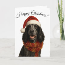 Carte de vœux de Noël pour chien Cocker Spaniel