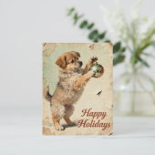Carte de vœux de Noël pour chien mignon (Debout devant)