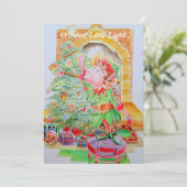 Carte de vœux de Noël pour enfants. (Debout devant)