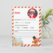 Carte de voeux de Noël pour enfants père Noël (Debout devant)