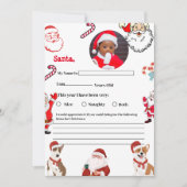 Carte de voeux de Noël pour enfants père Noël (Devant)