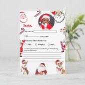 Carte de voeux de Noël pour enfants père Noël (Debout devant)