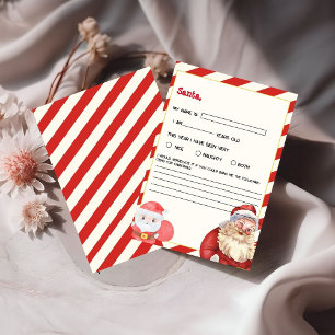 Carte de voeux de Noël pour enfants père Noël