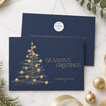 Carte de vœux de Noël pour entreprise Blue Corpora