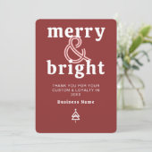 Carte de vœux de Noël pour entreprise Merry & Brig (Debout devant)