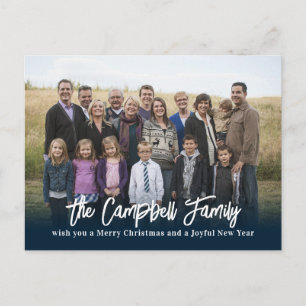Carte de vœux de Noël pour famille avec photo