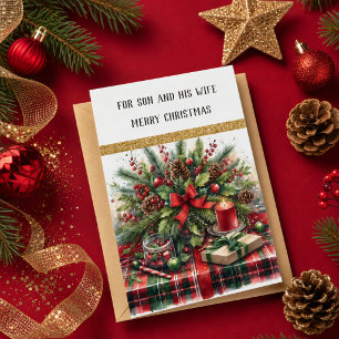 Carte de vœux de Noël pour fils et belle-fille