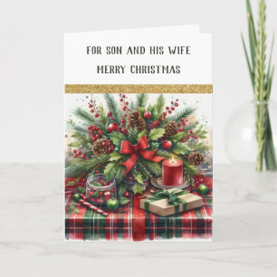 Carte de vœux de Noël pour fils et belle-fille