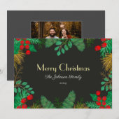 Carte de voeux de Noël pour la famille, les amis - (Devant / Derrière)