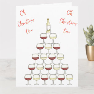 Carte de voeux de Noël pour le buveur de vin