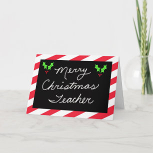 Carte de voeux de Noël pour l'enseignant — Blackbo