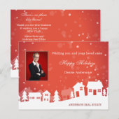 Carte de vœux de Noël pour l'immobilier (Devant / Derrière)