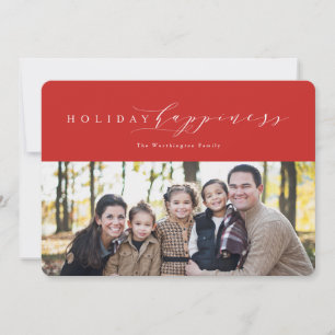 Carte de vœux de Noël pour photo de bonheur de fêt