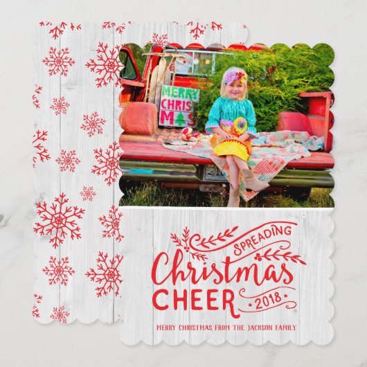 Carte de vœux de Noël pour répandre la joie de Noë (Devant / Derrière)