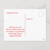 Carte de vœux de Noël pour une librairie cosy (Dos)