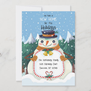 Carte de vœux de Noël pour une nouvelle maison