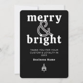 Carte de vœux de Noël professionnelle Merry & Brig (Devant)