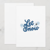 Carte de vœux de Noël "Qu'il neige" (Devant / Derrière)