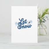 Carte de vœux de Noël "Qu'il neige" (Debout devant)