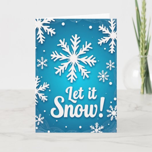 Carte de vœux de Noël « Qu'il neige » (Devant)