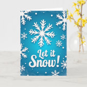 Carte de vœux de Noël « Qu'il neige » (Fleur jaune)