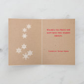 Carte de voeux de Noël Red Deer et Snowflakes (Intérieur)