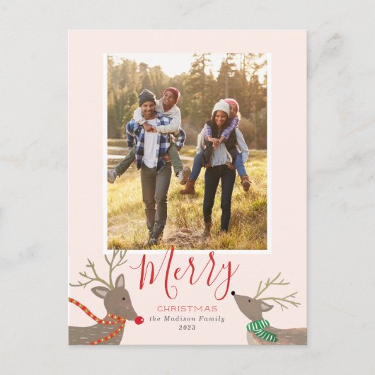 Carte de vœux de Noël Reindeer Games (Devant)