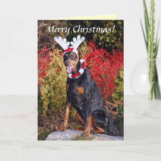 Carte de voeux de Noël Reindobe (Devant)