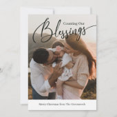 Carte de vœux de Noël religieux Compter les bénédi (Devant)