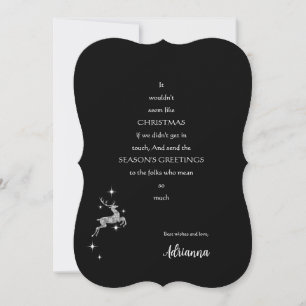 Carte de vœux de Noël Renne