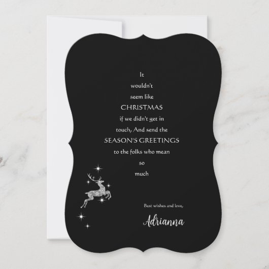 Carte de vœux de Noël Renne (Devant)