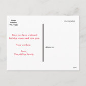 Carte de vœux de Noël Renne pailleté (Dos)